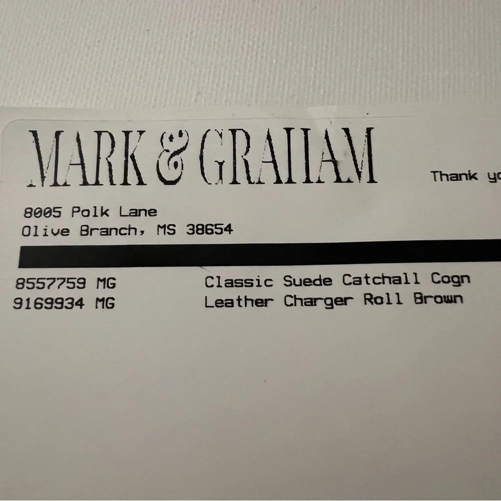 Mark & Graham Leather Charger Roll Up Brown Monogrammed NT Travel NEW